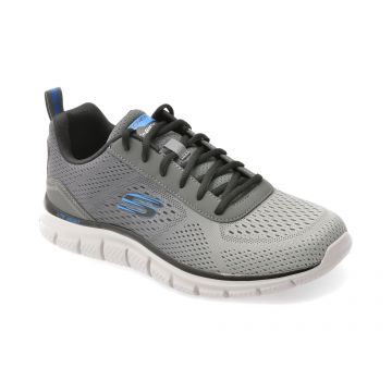 Pantofi sport SKECHERS gri, TRACK, din material textil Pantofi sport SKECHERS gri, TRACK, din material textil