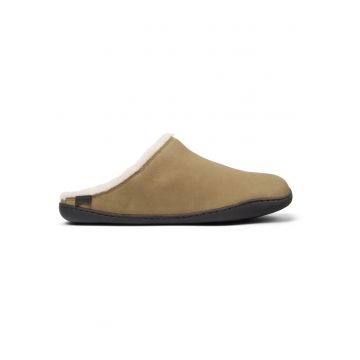 Papuci de piele nabuc cu captuseala calduroasa Peu Cami Papuci de piele nabuc cu captuseala calduroasa Peu Cami