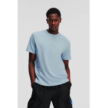 Tricou de bumbac cu logo in relief Tricou de bumbac cu logo in relief