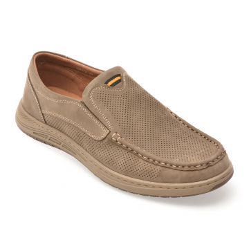 Mocasini BITE THE BULLET gri, 24173, din piele intoarsa Mocasini BITE THE BULLET gri, 24173, din piele intoarsa