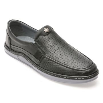 Mocasini BITE THE BULLET negri, NR2204, din piele naturala