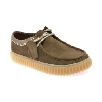 Mocasini CLARKS kaki, TORHILL, din piele intoarsa Mocasini CLARKS kaki, TORHILL, din piele intoarsa