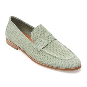 Mocasini eleganti ALDO verzi, JOURNEY 311, din piele intoarsa Mocasini eleganti ALDO verzi, JOURNEY 311, din piele intoarsa
