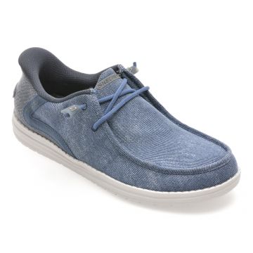 Mocasini SKECHERS albastri, MELSON, din material textil Mocasini SKECHERS albastri, MELSON, din material textil