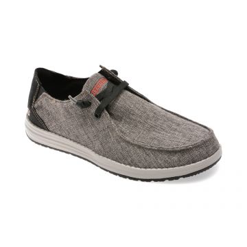 Mocasini SKECHERS gri, MELSON, din material textil Mocasini SKECHERS gri, MELSON, din material textil