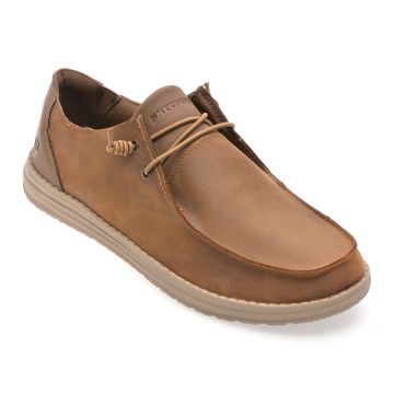 Mocasini SKECHERS maro, MELSON, din piele naturala Mocasini SKECHERS maro, MELSON, din piele naturala
