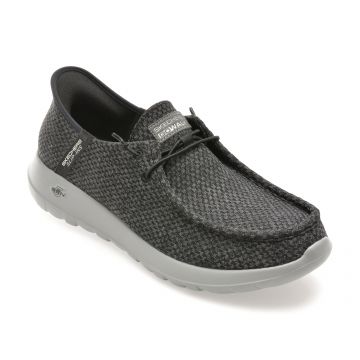 Mocasini SKECHERS negri, GO WALK MAX, din material textil Mocasini SKECHERS negri, GO WALK MAX, din material textil