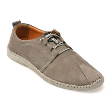Pantofi BITE THE BULLET gri, SY365, din nabuc Pantofi BITE THE BULLET gri, SY365, din nabuc