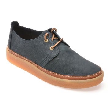 Pantofi CLARKS bleumarin, CLARKWOOD LOW, din nabuc Pantofi CLARKS bleumarin, CLARKWOOD LOW, din nabuc