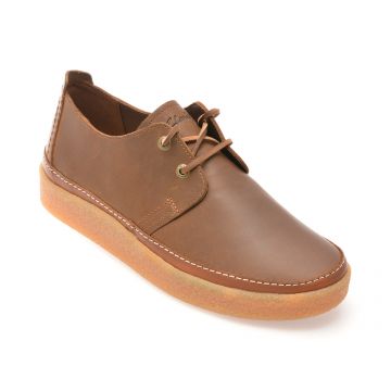 Pantofi CLARKS maro, CLARKWOOD LOW, din piele naturala Pantofi CLARKS maro, CLARKWOOD LOW, din piele naturala