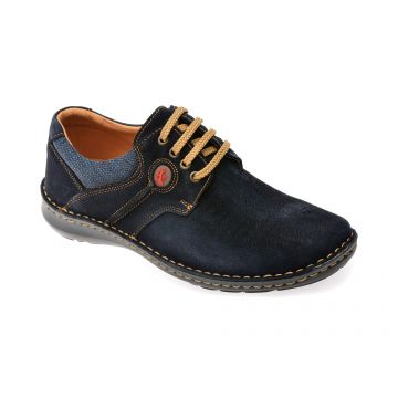 Pantofi OTTER bleumarin, 9560, din piele intoarsa Pantofi OTTER bleumarin, 9560, din piele intoarsa