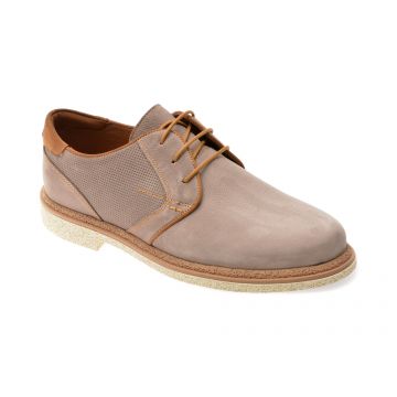 Pantofi OTTER gri, 6951, din nabuc Pantofi OTTER gri, 6951, din nabuc