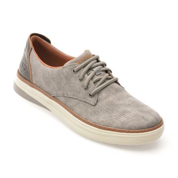 Pantofi SKECHERS gri, HYLAND, din material textil