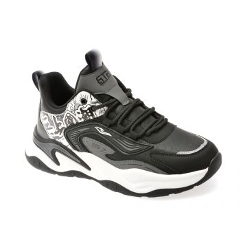 Pantofi sport BITE THE BULLET negri, 5113, din piele ecologica Pantofi sport BITE THE BULLET negri, 5113, din piele ecologica