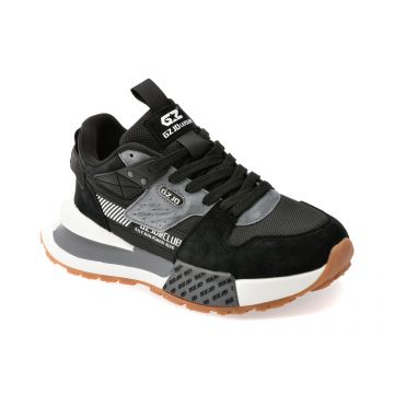 Pantofi sport BITE THE BULLET negri, 8011, din material textil Pantofi sport BITE THE BULLET negri, 8011, din material textil