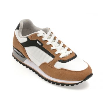 Pantofi sport BOSS albi, 3221, din piele ecologica