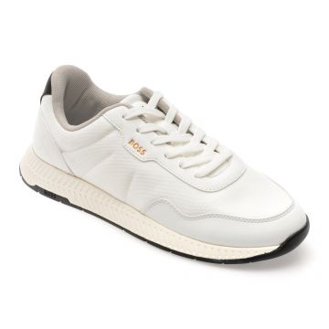 Pantofi sport BOSS albi, 6481, din material textil Pantofi sport BOSS albi, 6481, din material textil