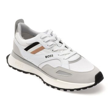 Pantofi sport BOSS albi, 8280, din material textil