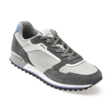 Pantofi sport BOSS gri, 3221, din piele ecologica