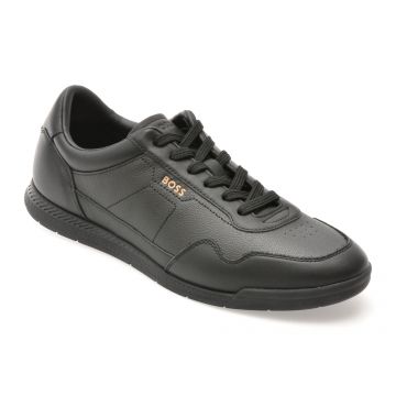Pantofi sport BOSS negri, 6525, din piele ecologica