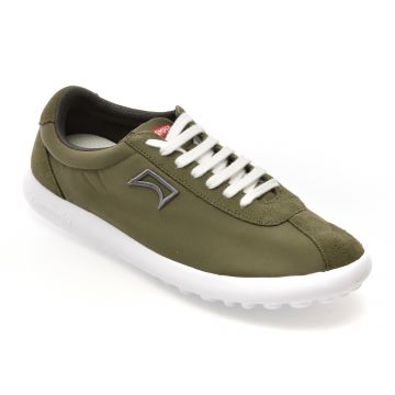 Pantofi sport CAMPER kaki, PELOTAS, din material textil
