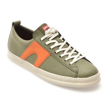 Pantofi sport CAMPER verzi, RUNNER, din piele naturala