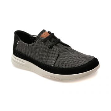 Pantofi sport CLARKS negri, EASEWAY LACE, din material textil