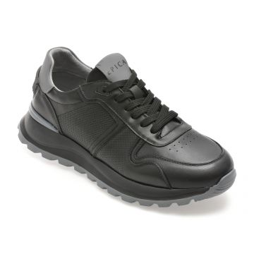 Pantofi sport EPICA negri, 5739, din piele naturala Pantofi sport EPICA negri, 5739, din piele naturala