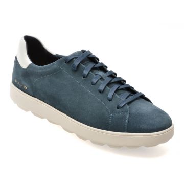 Pantofi sport GEOX albastri, U45GPC, din piele intoarsa Pantofi sport GEOX albastri, U45GPC, din piele intoarsa