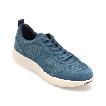 Pantofi sport GEOX albastri, U55LFD, din material textil Pantofi sport GEOX albastri, U55LFD, din material textil