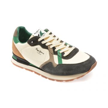 Pantofi sport PEPE JEANS bej, BRIT COVER, din material textil