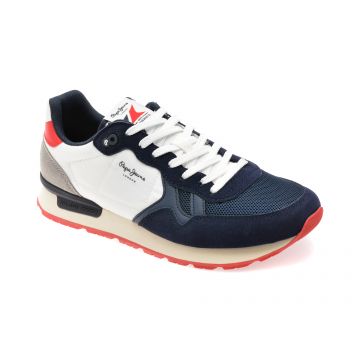 Pantofi sport PEPE JEANS bleumarin, BRIT CAMP, din material textil Pantofi sport PEPE JEANS bleumarin, BRIT CAMP, din material textil