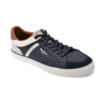 Pantofi sport PEPE JEANS bleumarin, KENTON STAGE, din material textil Pantofi sport PEPE JEANS bleumarin, KENTON STAGE, din material textil