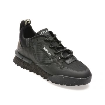 Pantofi sport REPLAY negri, GMS1P, din material textil Pantofi sport REPLAY negri, GMS1P, din material textil