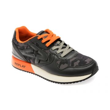 Pantofi sport REPLAY negri, MS9I07T, din material textil Pantofi sport REPLAY negri, MS9I07T, din material textil