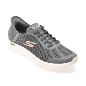 Pantofi sport SKECHERS gri, GO WALK FLEX, din material textil Pantofi sport SKECHERS gri, GO WALK FLEX, din material textil