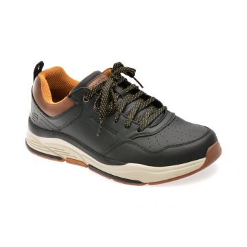 Pantofi sport SKECHERS negri, BENAGO, din piele naturala Pantofi sport SKECHERS negri, BENAGO, din piele naturala