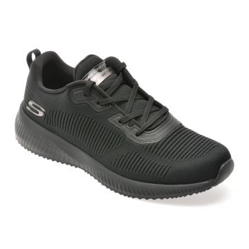 Pantofi sport SKECHERS negri, SKECHERS SQUAD, din material textil Pantofi sport SKECHERS negri, SKECHERS SQUAD, din material textil