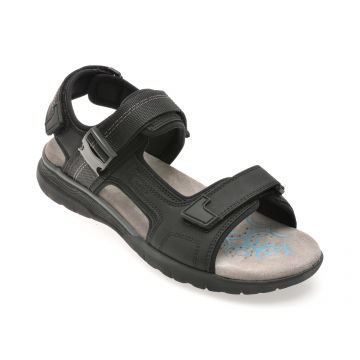 Sandale GEOX negre, U55ELB, din piele ecologica Sandale GEOX negre, U55ELB, din piele ecologica