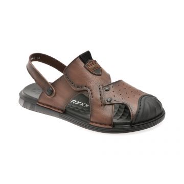 Sandale GRYXX maro, T6388, din piele naturala Sandale GRYXX maro, T6388, din piele naturala