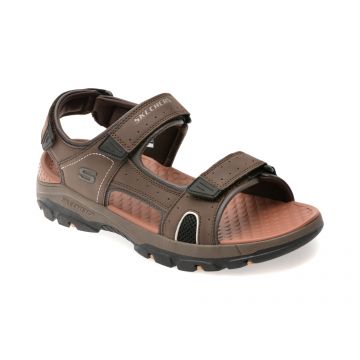 Sandale SKECHERS maro, TRESMEN, din piele ecologica Sandale SKECHERS maro, TRESMEN, din piele ecologica