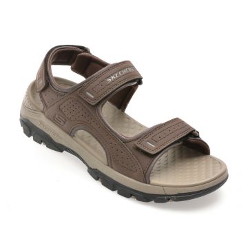Sandale SKECHERS maro, TRESMEN, din piele ecologica Sandale SKECHERS maro, TRESMEN, din piele ecologica