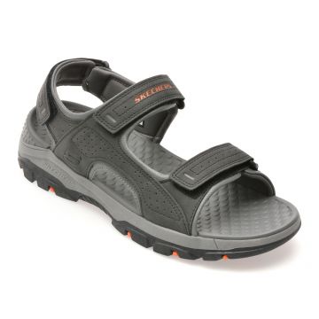 Sandale SKECHERS negre, TRESMEN, din piele ecologica Sandale SKECHERS negre, TRESMEN, din piele ecologica