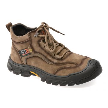 Ghete BITE THE BULLET kaki, 68011, din piele intoarsa Ghete BITE THE BULLET kaki, 68011, din piele intoarsa