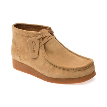 Ghete CLARKS gri, WALLABEE EVO BT, din piele intoarsa Ghete CLARKS gri, WALLABEE EVO BT, din piele intoarsa