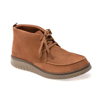 Ghete CLARKS maro, RELAX LITE MOC, din piele intoarsa Ghete CLARKS maro, RELAX LITE MOC, din piele intoarsa