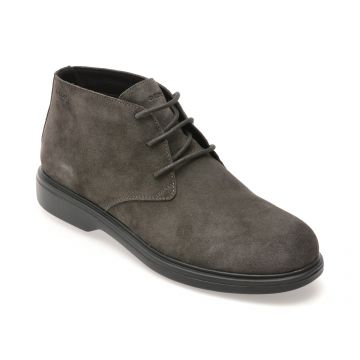 Ghete GEOX gri, U16DCB, din piele intoarsa Ghete GEOX gri, U16DCB, din piele intoarsa