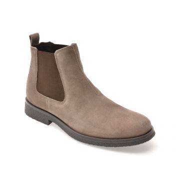 Ghete GEOX gri, U2658A, din piele intoarsa