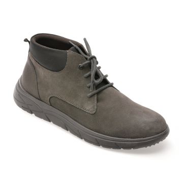 Ghete GEOX gri, U36E1B, din piele naturala Ghete GEOX gri, U36E1B, din piele naturala