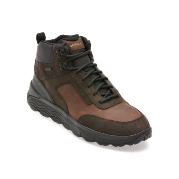 Ghete GEOX maro, U46FDB, din piele naturala Ghete GEOX maro, U46FDB, din piele naturala